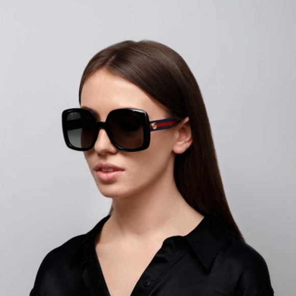 New - 💯 Original  Gucci  GG0713S 001 INJECTION BLACK - Picture 6 of 14